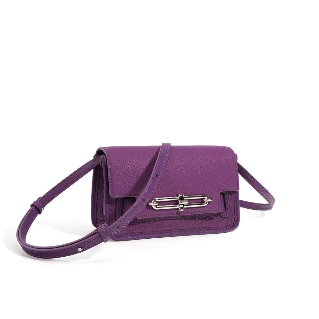 Niche Design Top-layer Leather Women's Bag Tofu Bag Pig Nose Small Square Bag Fashionable One-shoulder Crossbody Bag
