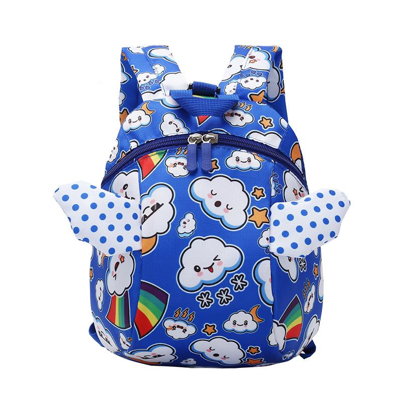 

Детский школьный рюкзак с героями мультфильмов, корейская версия детского рюкзака, милый школьный рюкзак для мальчиков и девочек, анти-потеряшка, тяговый канат, маленький рюкзак королевский синий