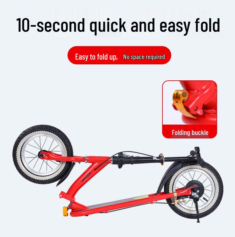 Folding Two-Wheel Scooter for Teens & Adults with Handbrake