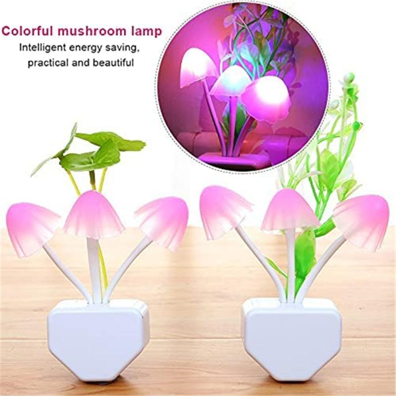 Led Night Light Built In Sensitive Light Sensor Creative Water Plants Lotus Leaf Light Control Lamp