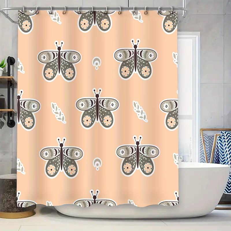 

Stylish Bathroom Shower Curtain with Cute Butterfly Pattern for Home Decor Various Colors Available 90x180cm