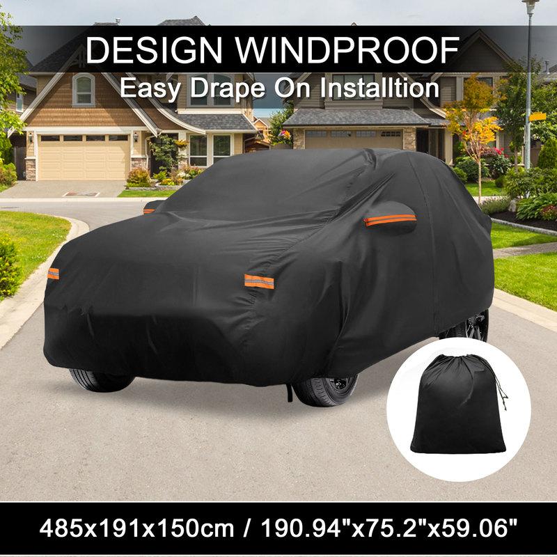 Motoforti Car Cover Outdoor Waterproof Sun Rain Hail Protection with Left Side Door Zipper 210D-PU for Acura RDX