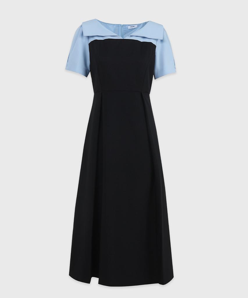 MICANE Open Collar Dress