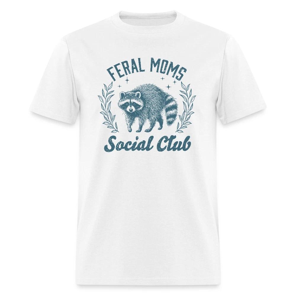 Feral Mom s Social Club 100% Cotton T-shirt Mens Tees Top L