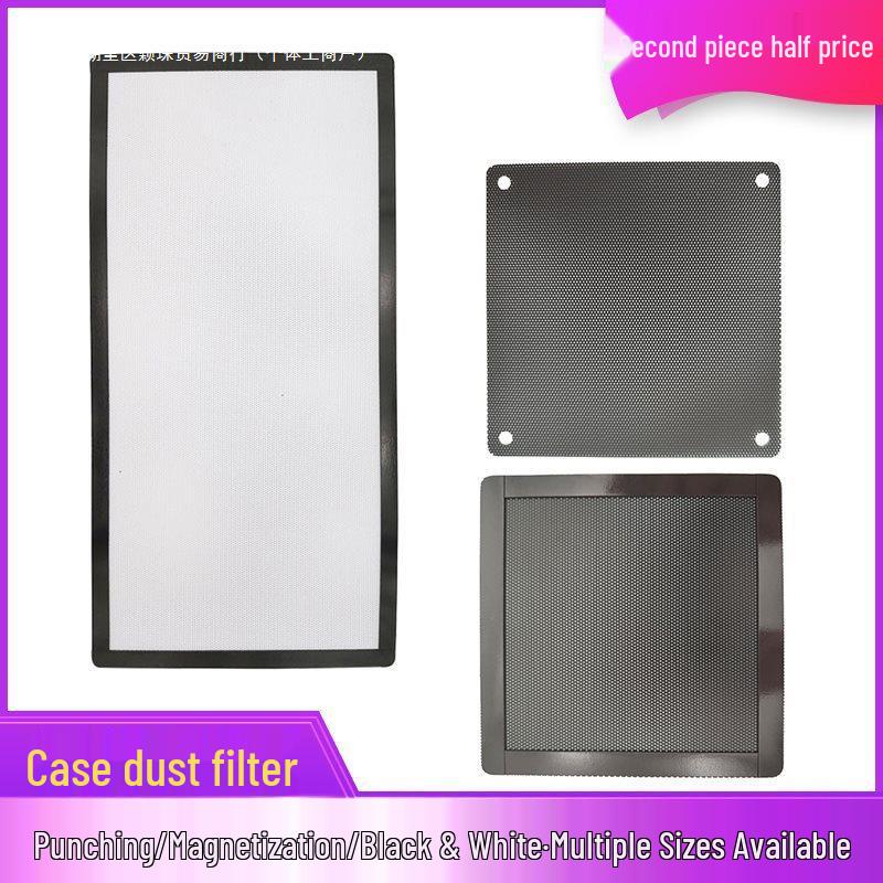 

Magnetic PVC Dust Filter for 12cm Fan, 14x28cm Mesh 8x8cm Punched
