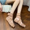 Fashion Vintage Tassel Canvas Women Ballet Flats Spring Autumn Soft Soles Dance Walking Shoes Fashion Ankle Strap Mary Janes Girls Shoes