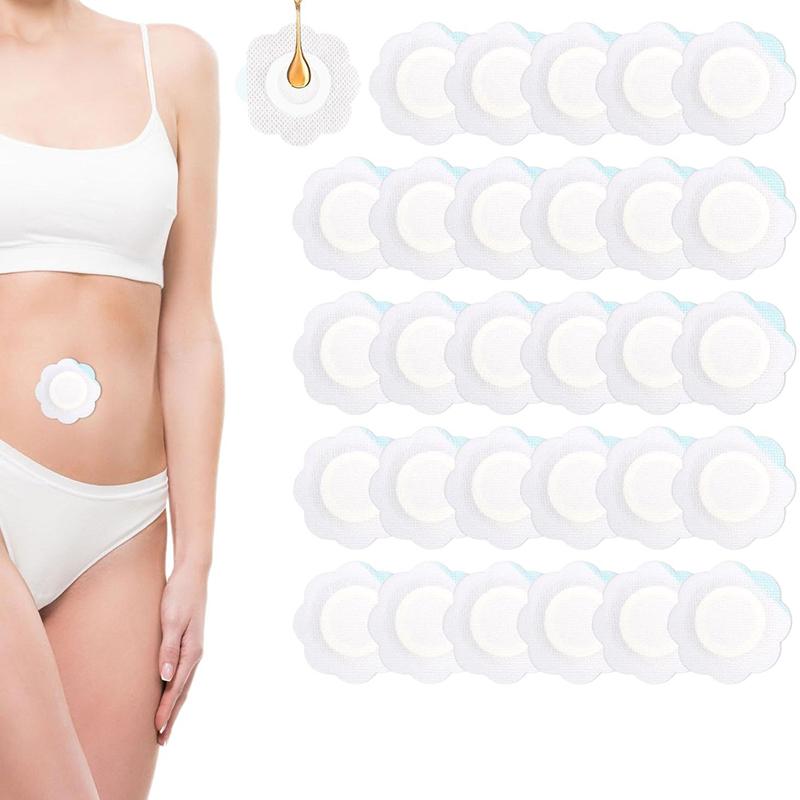 Disposable Castor Oil Belly Button Patch Self-Adhesive Navel Bandage Disposable Spunlace Cloth Castor Oil Patches Belly Sticker