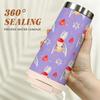 Cute Cupid Heart Print Travel Insulated Coffee Tumbler, Stainless Steel Vacuum Thermal Mug for Valentine Gift, Reusable Portable Cup for Office