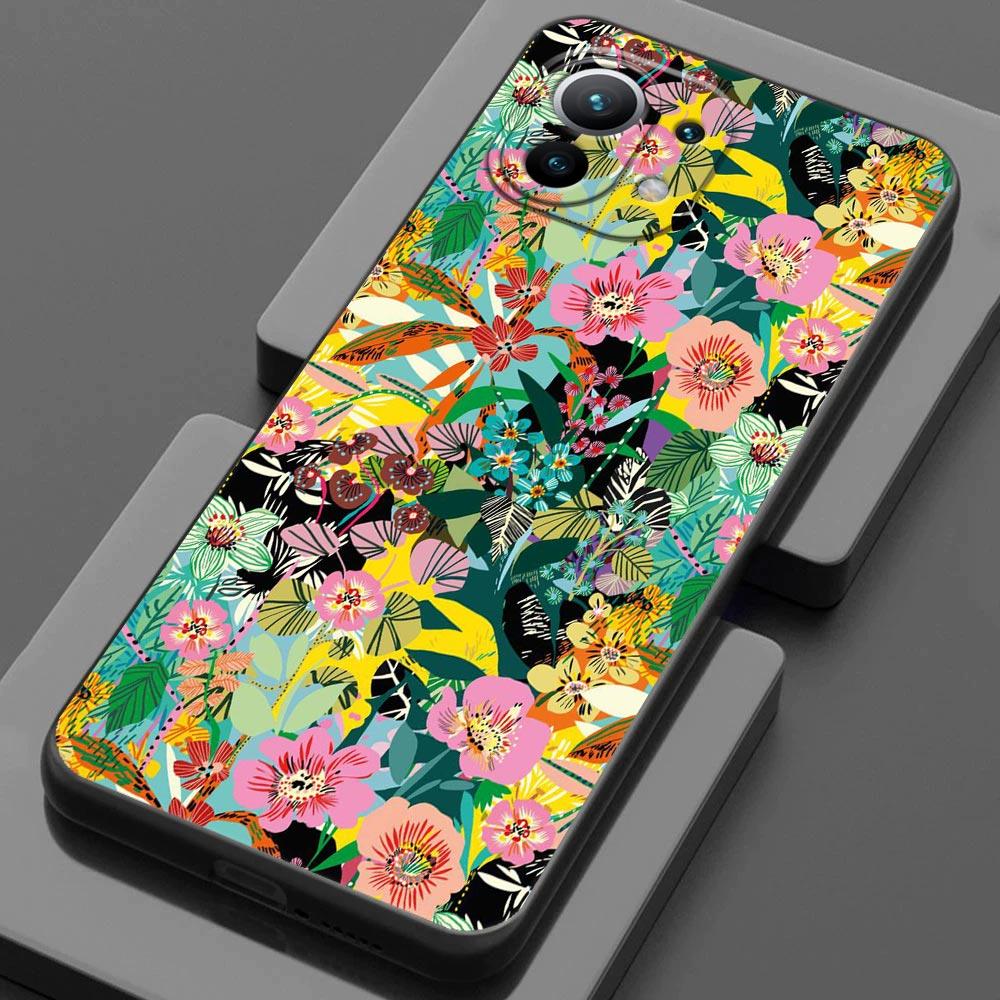 Flowers of London Case for Xiaomi Mi 11 Lite 5G NE 11i 11X 11T 12 Pro Poco F1 F3 X3 GT X4 NFC Pro Cover Betsy Theodora Wiltshire