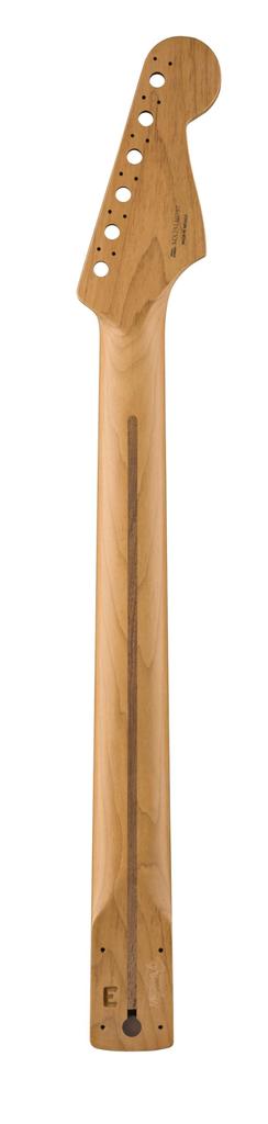 Fender Satin Roasted Maple LH 22 Jumbo Flat Oval Shape Replacement Guitar Neck Made In Mexico Stratocaster® Neck, Frets, 12", Maple,