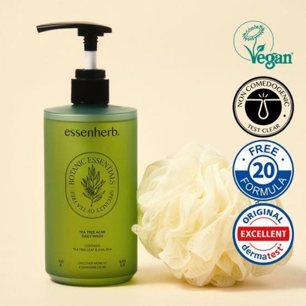 

Essenherb Tea Tree Acne Daily Wash 500 мл План + Шарик для душа в подарок