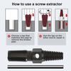 Double Head Screw Extractor Pipe Threader 1/2 Inch 3/4 Inch Easy Out Broken Bolt Remover Dual-use Reusable