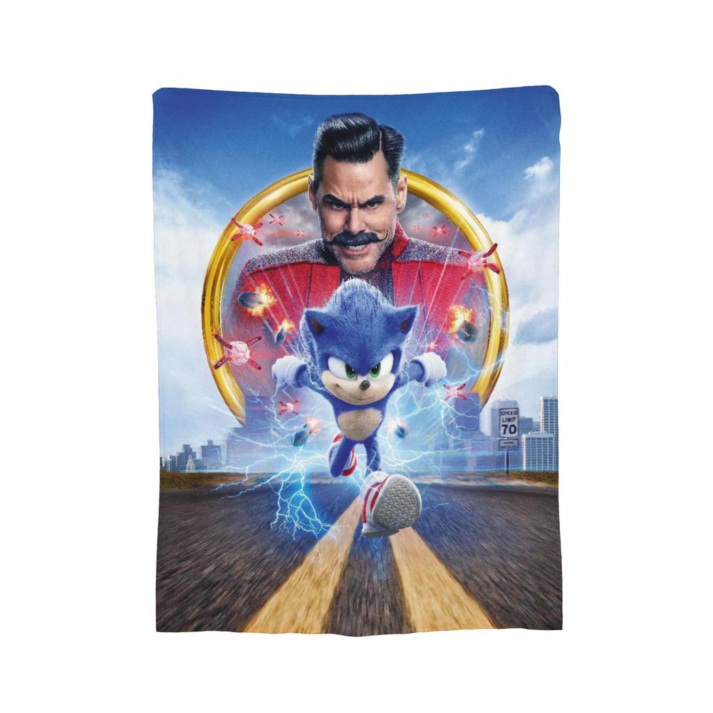 Shadow The Hedgehog Blankets Fleece Print   Multifunction Lightweight Throw Blanket for Sofa Outdoor Bedspreads