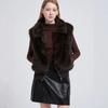 Removable sleeves, fur cotton-padded clothes, women's winter new velvet European and American cotton-padded jackets, cotton-padded jackets, and vests.