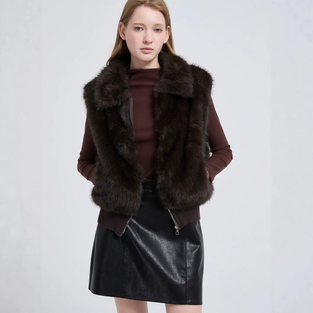 Removable sleeves, fur cotton-padded clothes, women's winter new velvet European and American cotton-padded jackets, cotton-padded jackets, and vests.