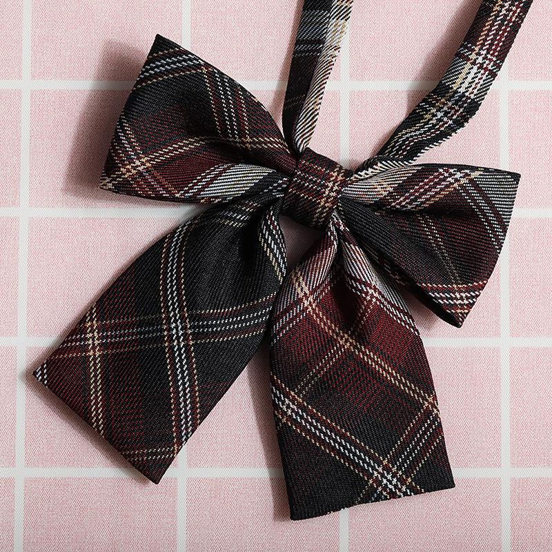 Jk Japanese Plaid Korean Version Of Collar Flower Graduate Female Collar Flower College Wind Streamer Jk Bow Shirt Accessories Sailor Suit