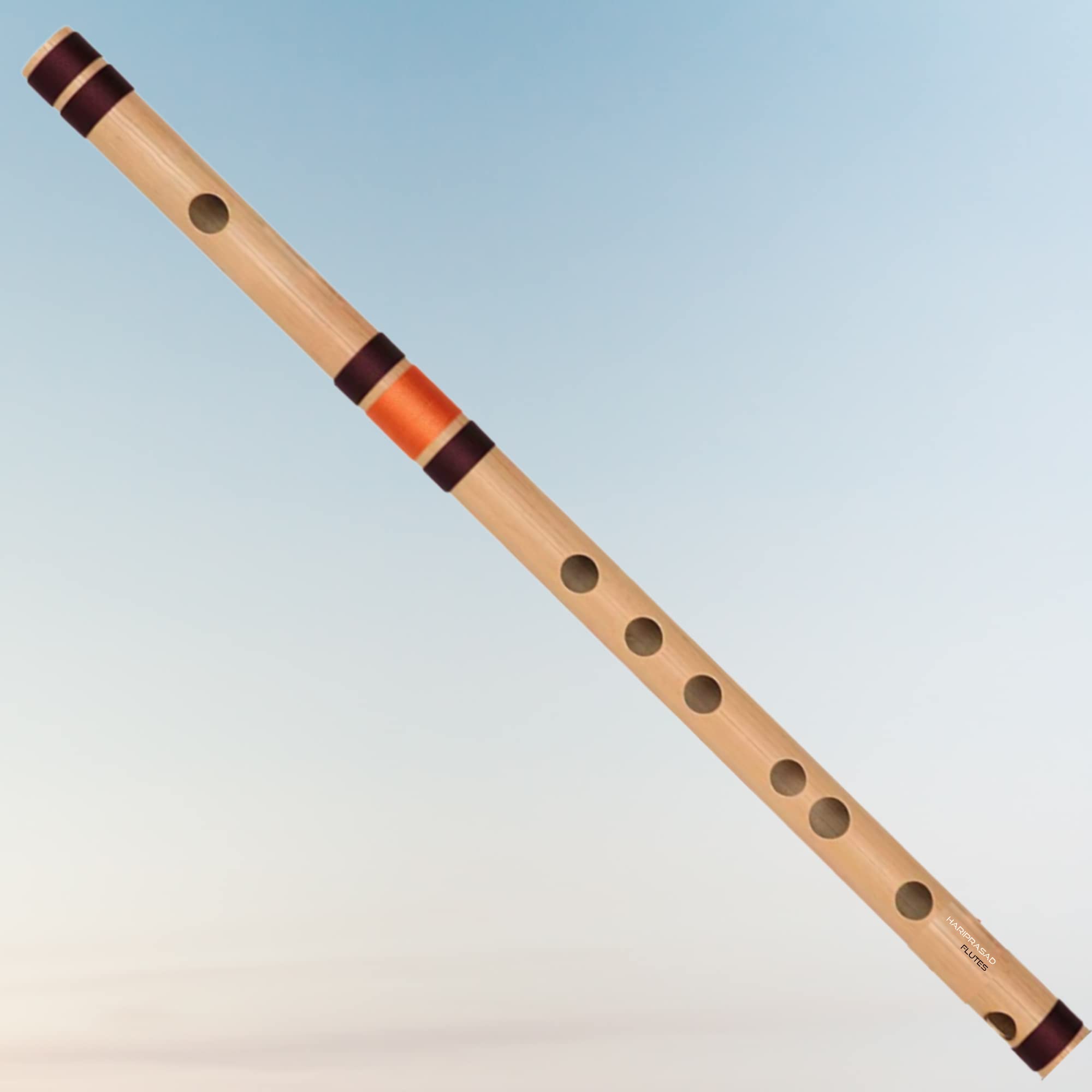 

HARIPRASAD Original Beginner Flute, C ScaleNatural, Right-Handed, Bamboo, Bansuri, 19-inch, Approx. (Brown + Orange)