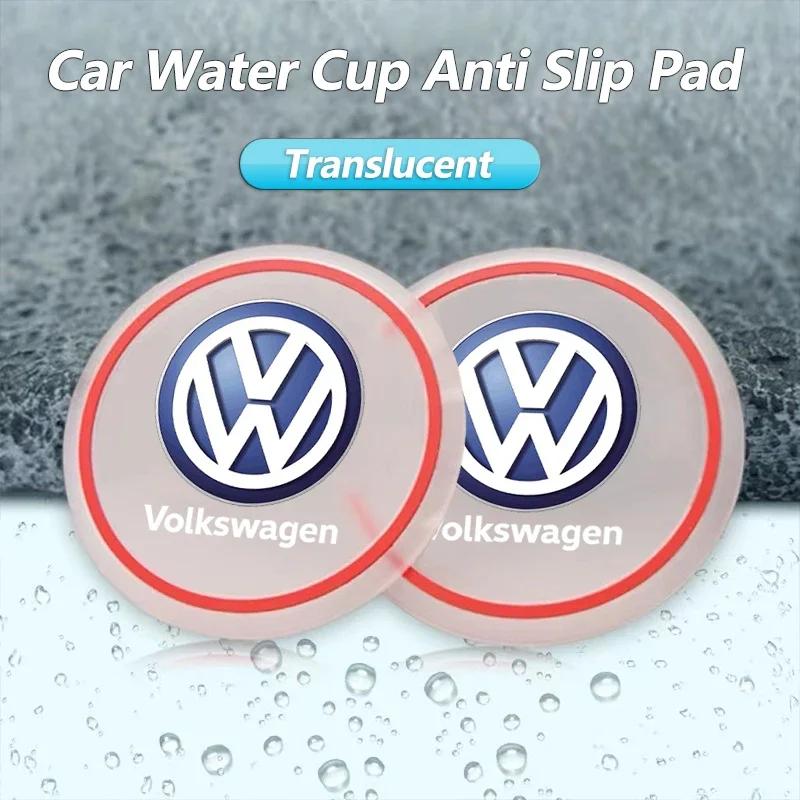 Hijk1 ·Car Internal Accessories Coaster Water Cup Bottle Holder Anti-slip Pad Mat Waterproof For VW Golf GTI Tiguan Jetta Passat Polo