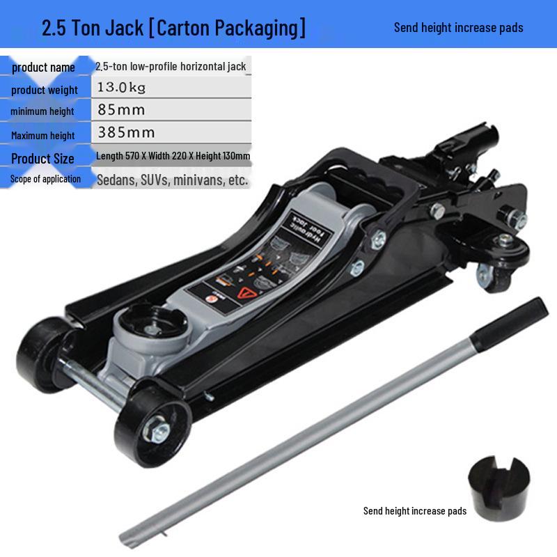 2.5 Ton Heavy Duty Horizontal Hydraulic Jack for SUVs, Off-road & Small Cars