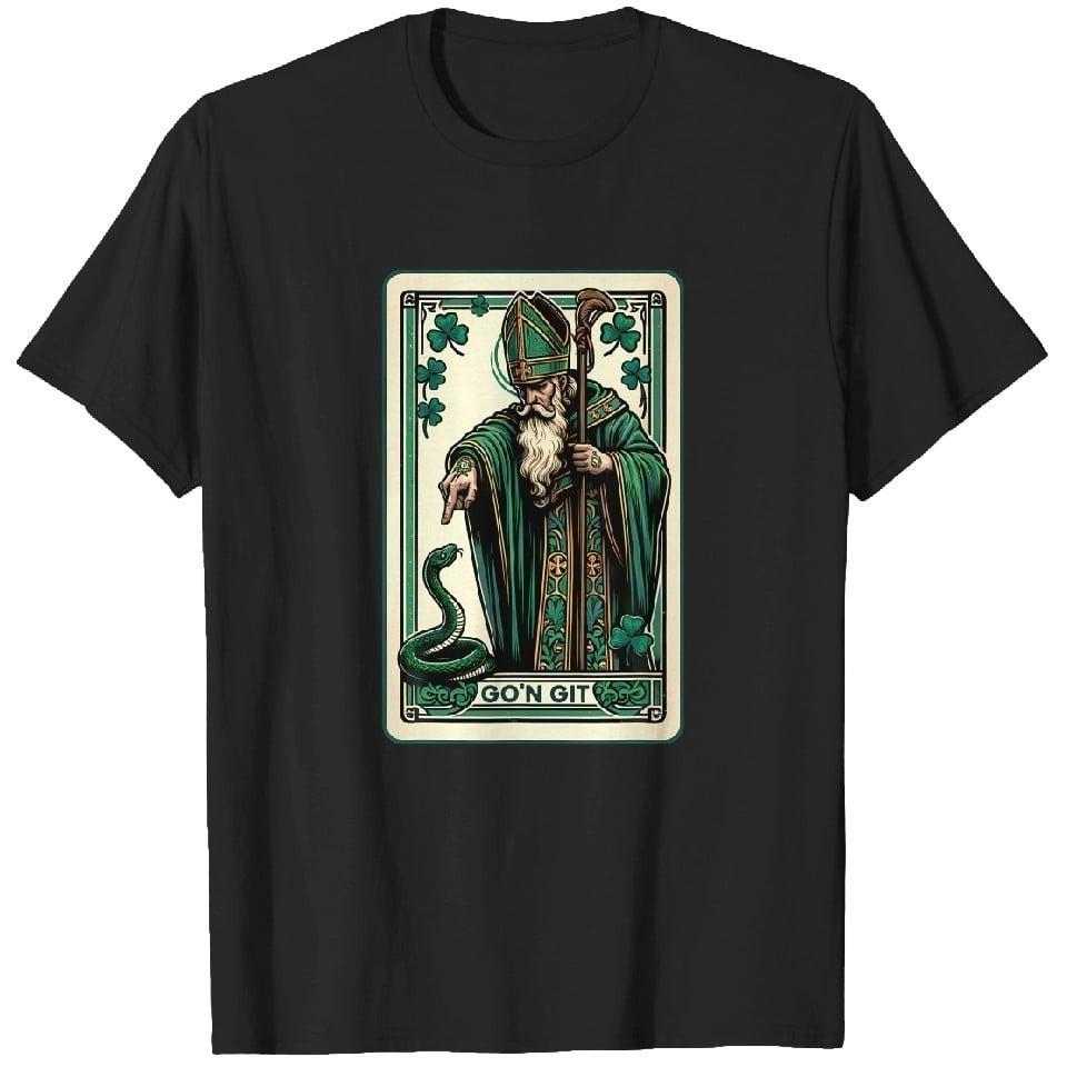 Tarot Card Funny St Patricks Day Tee GoN Git St Patrick TShirts S