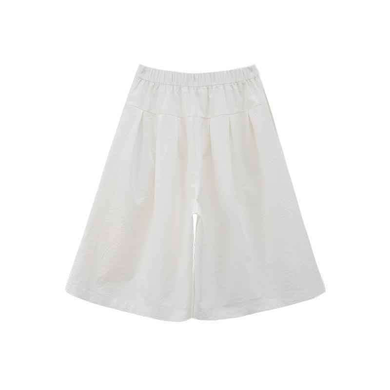 College Casual Shorts Women's Summer Thin High Waist Loose and Thin Wide-leg Pants Small Five-point Pants Sports Pants