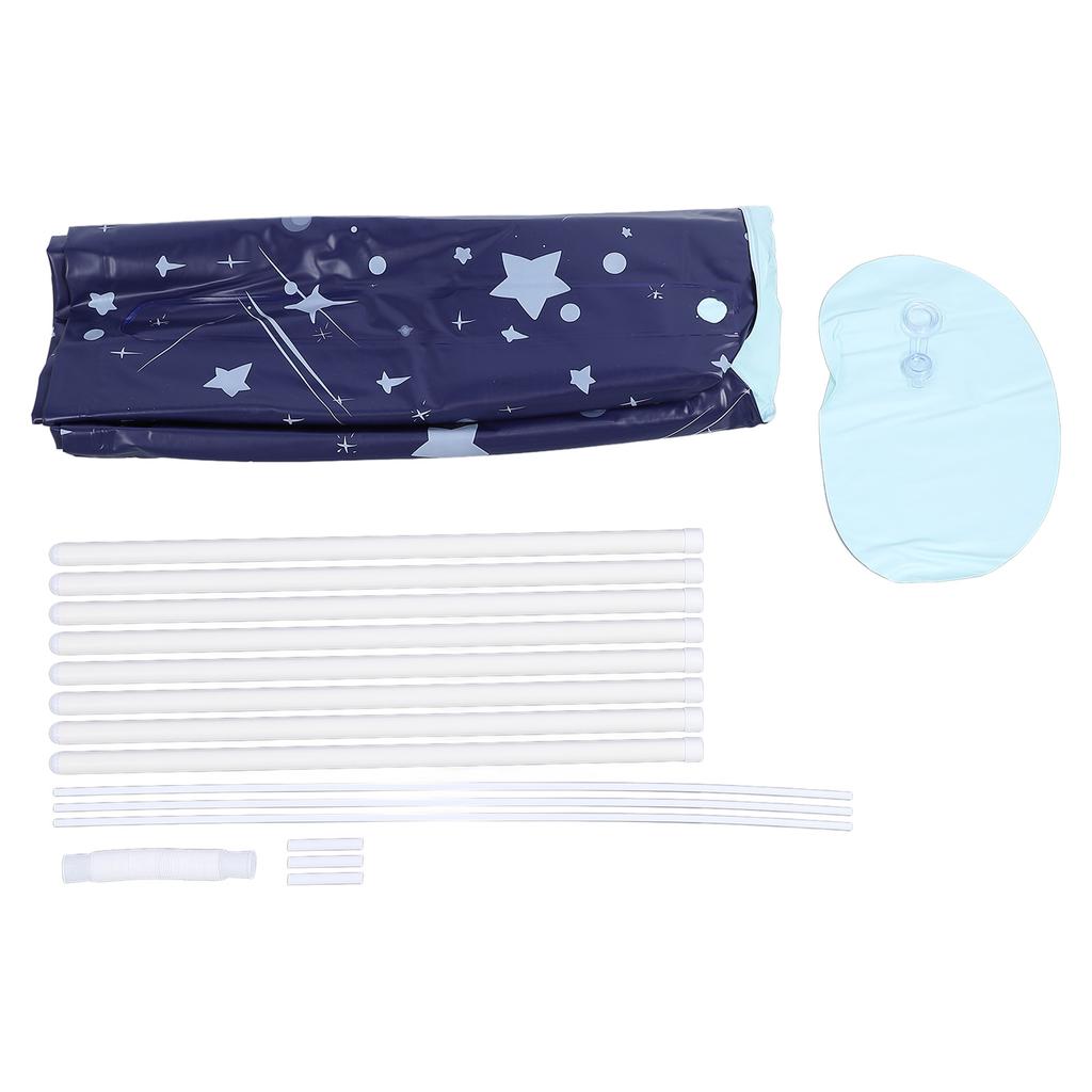 Portable Foldable Bathtub Multipurpose Thicken PVC Eco Friendly Foldable Soaking Tub for Home Shower Stall Star Moon