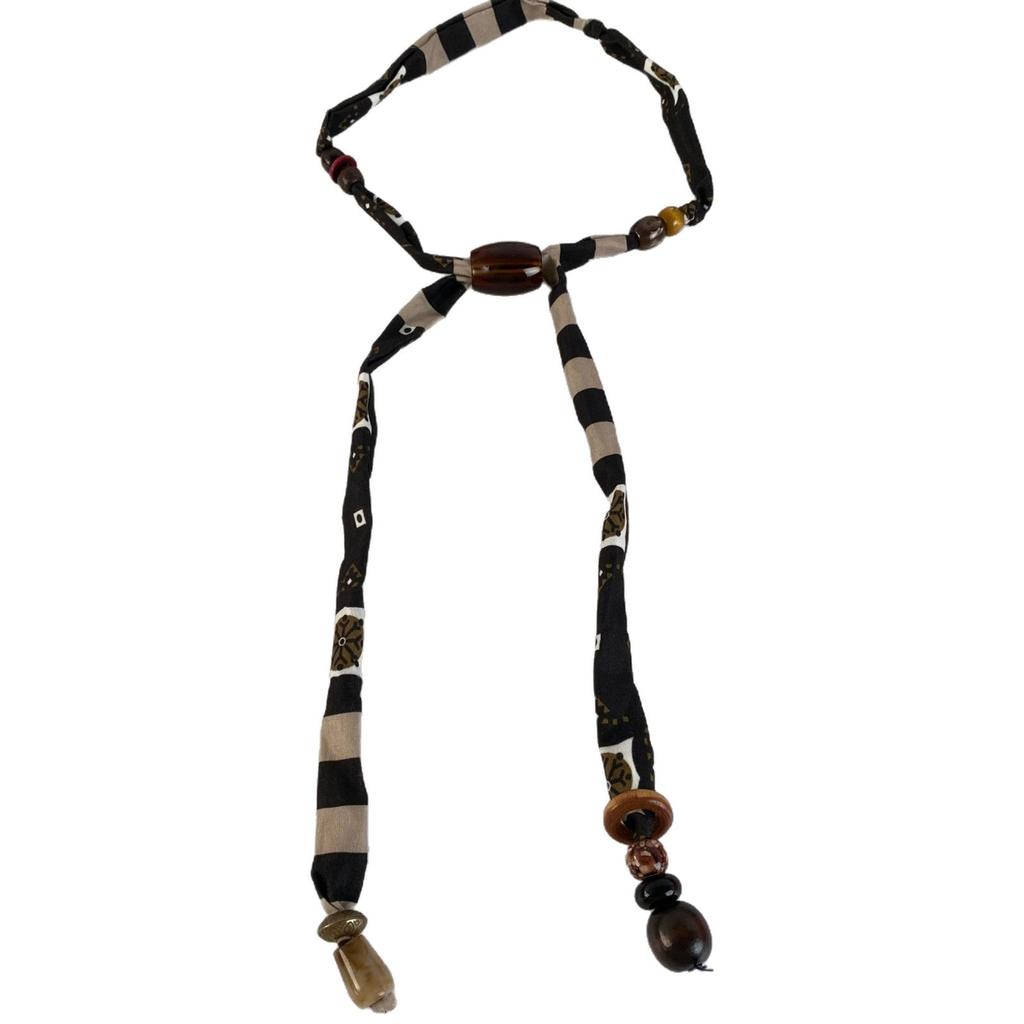 Stylish and simple fabric splicing adjustable necklace women's niche design high-end collarbone chain 1111 new jewelry