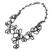 Les Trésors De Lily [P0682] - Black 'Batucada' Designer Necklace (Blossom)