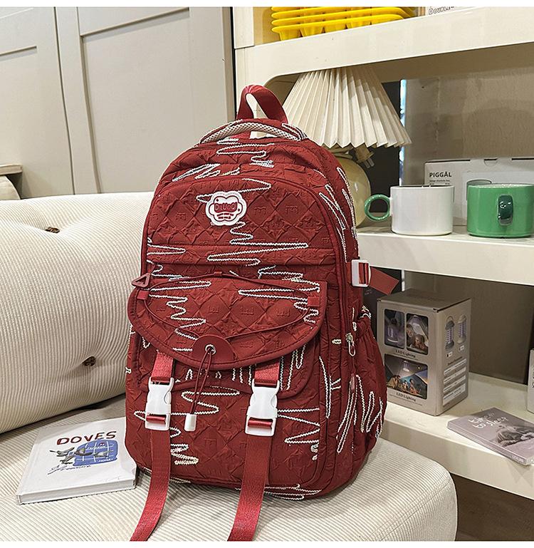 Schultasche hochwertiger Rucksack weiblich Ins neuer süßer Mädchenstil Cartoon-Rucksack vielseitig und leicht Campus-Schüler Schultasche