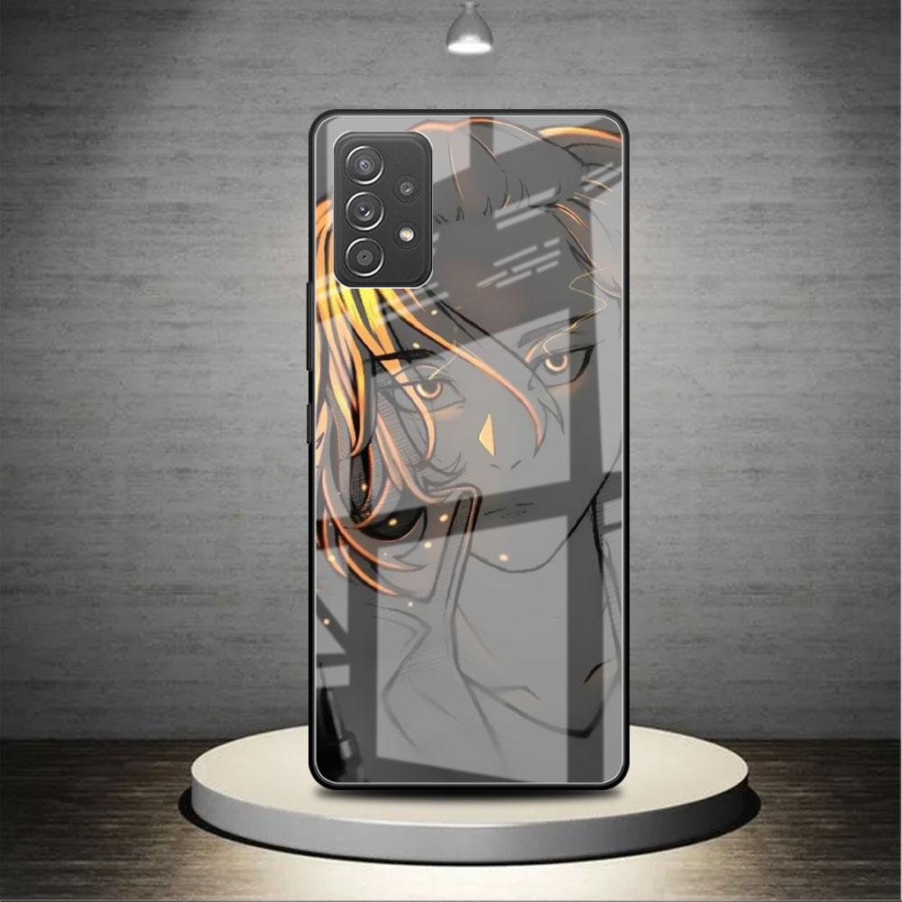 Glass Case For Samsung Galaxy A52 A71 A50 A51 A70 A21s A31 A72 A10 A12 A30 A22 5G Phone Cover  Japanese Anime Tokyo Revengers
