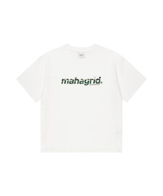 MAHAGRID Camo Basic Logo Crop Tee White(Mg2Gmmt540A)