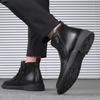 Martin boots men's autumn new British style tooling boots high-top leather trend retro leather boots winter Chelsea boots