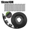 10M Flexible PVC Garden Edging with 30 Spiked Anchors Heavy Duty Lawn Border Kit Weather Resistant Landscape Tool
