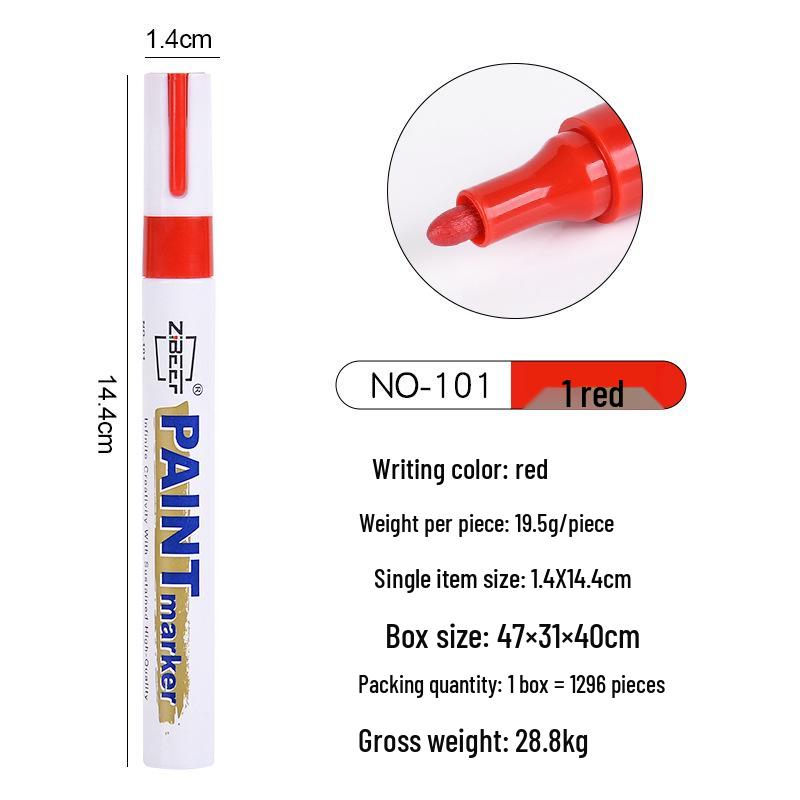 Guangna 101 12-Color Oil-Based Waterproof Marker for Metal and Industrial Use