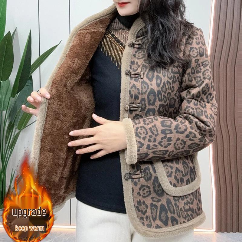 Chaqueta de Invierno Cálida con Forro Polar 2025 para Madres de Mediana Edad y Ancianas: Elegante, Grueso, a Prueba de Frío y Acogedor.