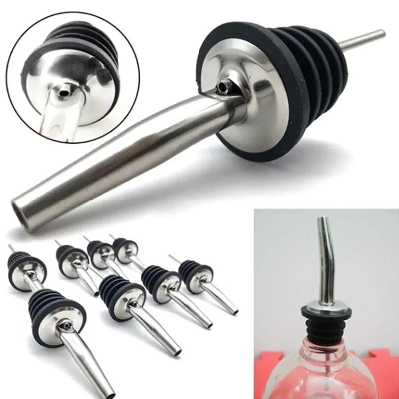 1/3/5pcs Stainless Steel Wine Pour Wine Bar Cocktail Shaker Fancy Shaker Mouth Wine Bottle Stopper Drain Bottle Stopper