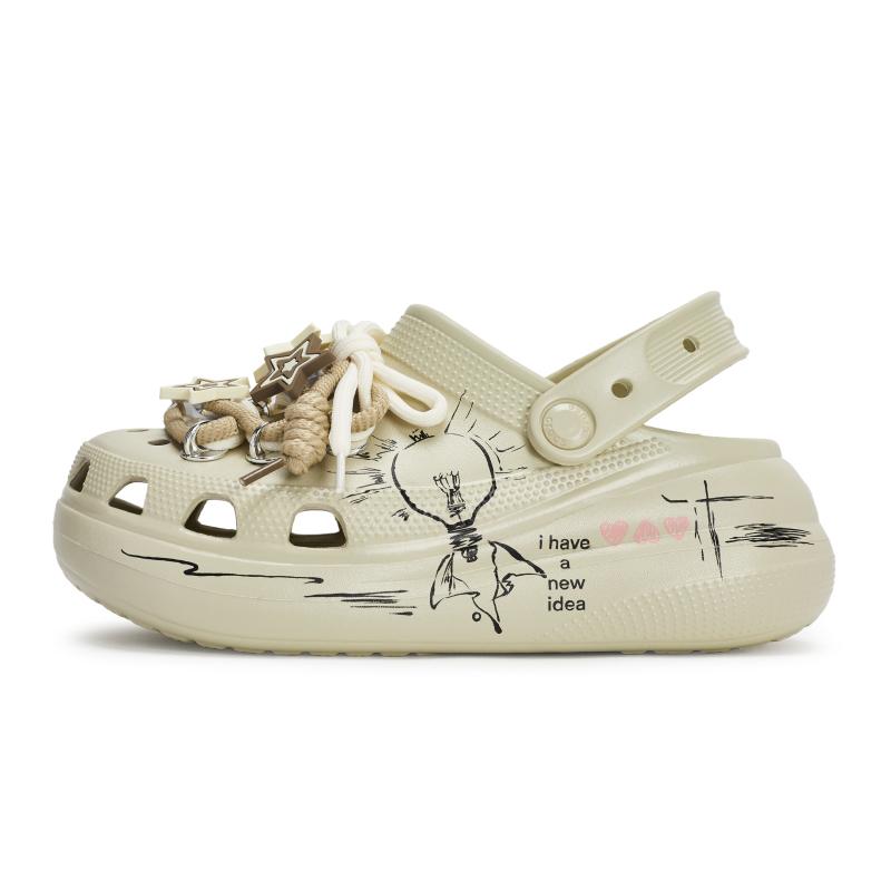 Crocs Crush Clog 811 manufacturing special idea special shoe box graffiti star strap stepping feeling hole shoes for men and women