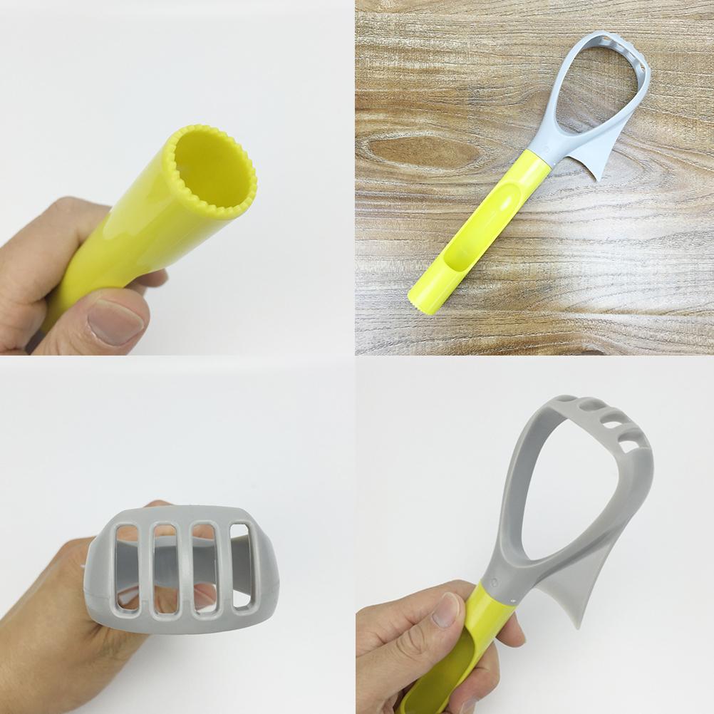 5 v 1 nástroj na krájení avokáda, odstraňovač pecek a jádra, ovocný nástroj, plastové pasírovače zeleniny, kuchyňské doplňky