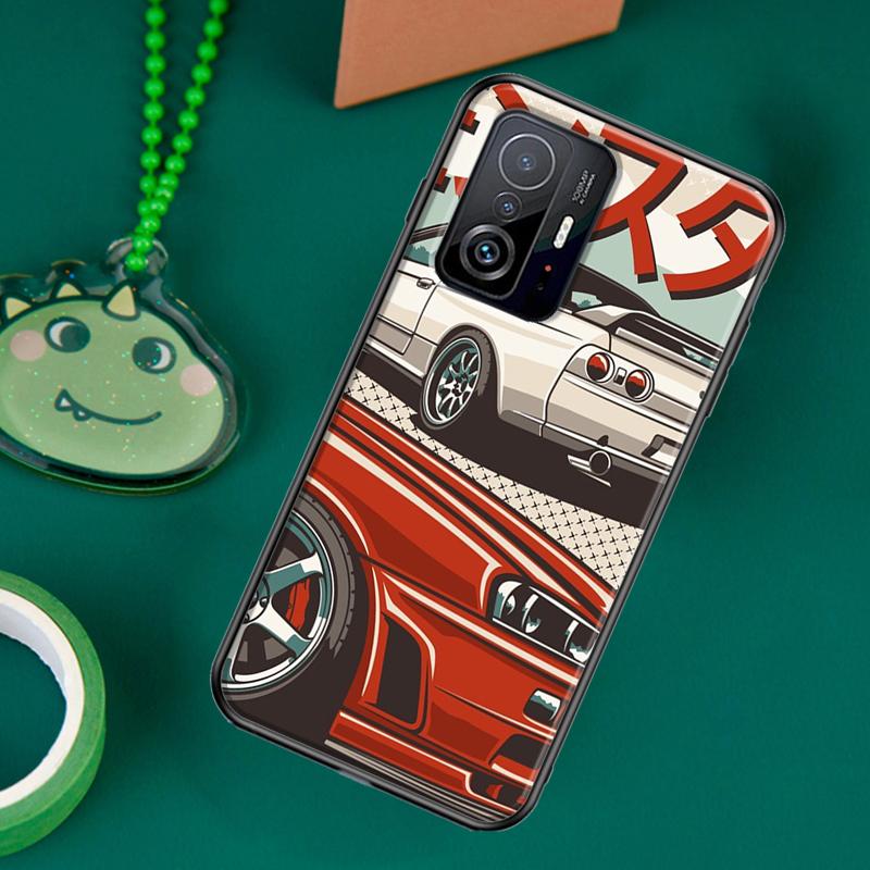 Sports Car JDM  Drift Case For POCO F5 X5 X3 Pro X4 F4 GT F3 M5s C40 Cover For Xiaomi 13 12 Lite 11T 12T Pro 12X