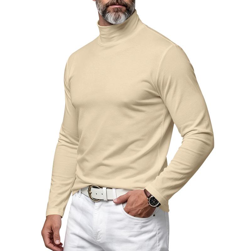Men S Autumn Winter Slim Fit Half Mock Neck Long Sleeve T Shirt