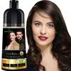 Herbishh Donkerbruine Haarkleur Shampoo, 3-in-1, 100% Grijsdekking, Haarkleur voor Mannen & Vrouwen, Langdurige Kleur in 15-20 Minuten, Ammoniakvrij, 200