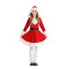 2026 Christmas Children's Costume Girls Long Sleeve Red Dress Party Dress Up Santa Claus