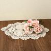 Neue Vintage Häkeldeckchen Shabby Chic Handgemacht Gehäkelte Platzsets Ovaler Tischläufer