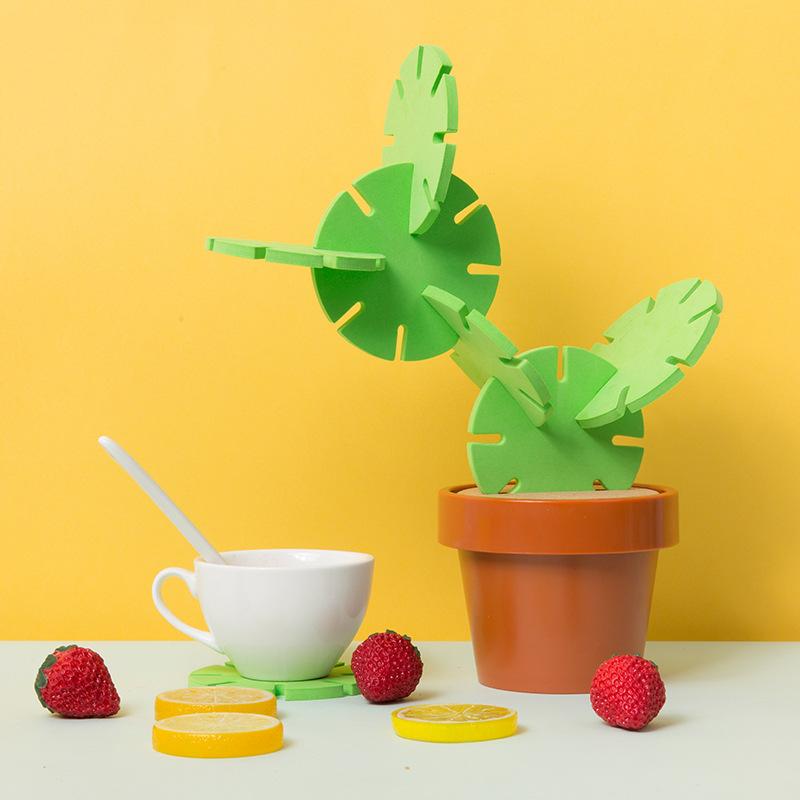 Original Coasters Set of 6 Pieces With Creative Cactus Shaped Design For Gift & Home Decoration for Bar Home Coffee Table