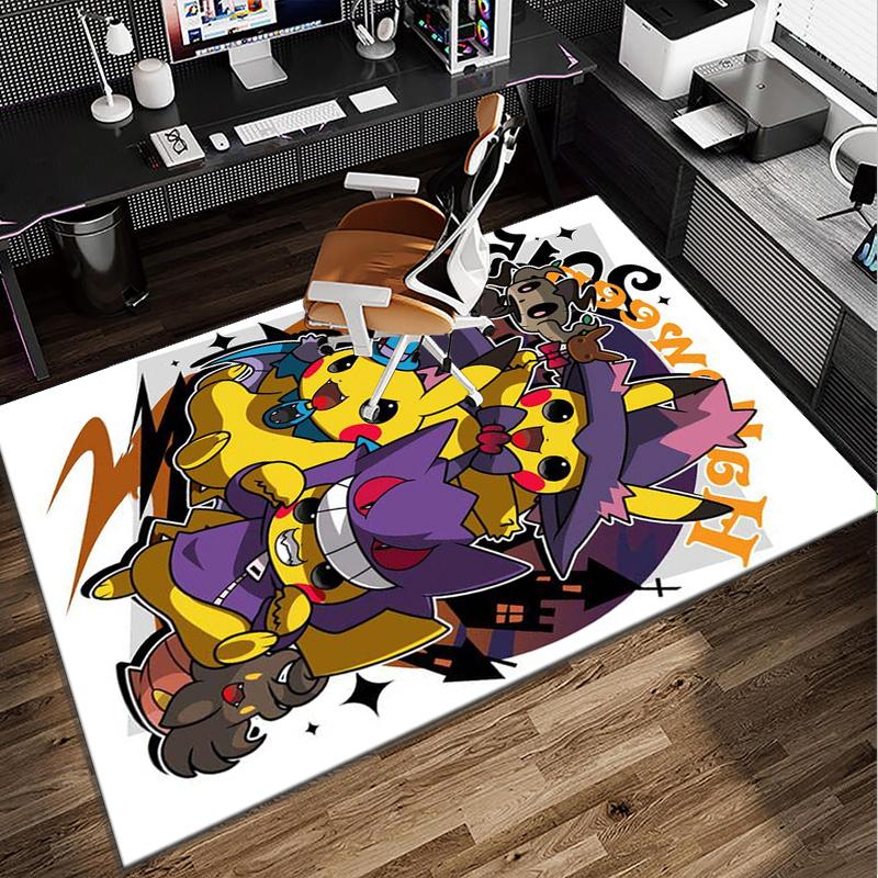 Cute Pika Adventure Office Rug Chair Mat, Game Carpet, Suitable for Front Door, Bedroom, Living Room, Desk, Holiday Gift