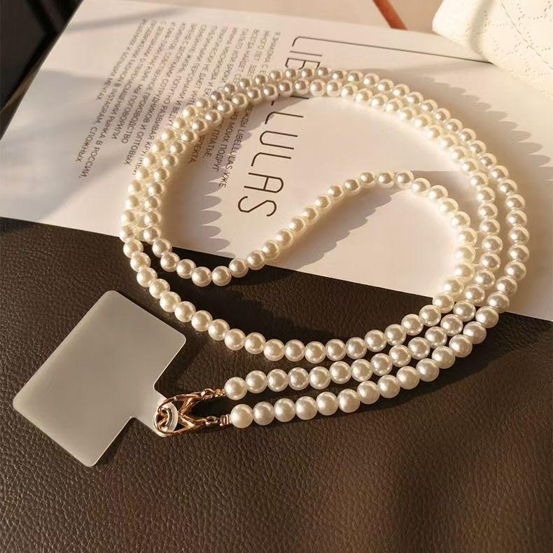 Pearl Phone Lanyard & Crossbody Chain Strap for DIY Phone Case