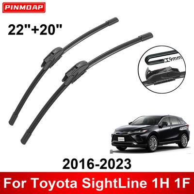 Limpador de para-brisas para Toyota SightLine 1H 1F 2016-2023 22" + 20" Lâminas de limpador de para-brisas dianteiro e traseiro Escovas Cortador Acessórios 2016 2017 2018 2019 2020 2021 2022 2023