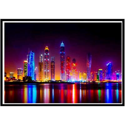 Volle 5D Diy Diamant Malerei Stadt neon landschaft Stickerei Kreuz Stich Home Decor Handgemachtes Geschenk