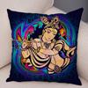 Indischer Gott Ganesha Kissenbezug Bunt Psychedelischer Kunstdruck Weiche Leinen Yoga Raum Heimdekoration Kissenhülle