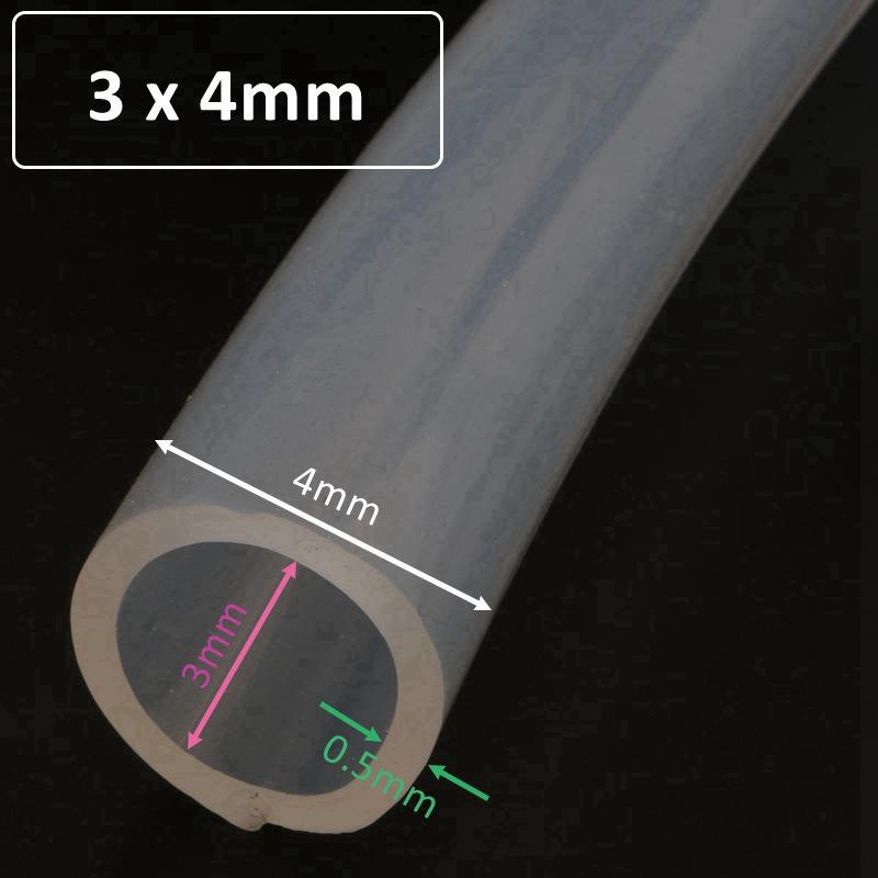 5M Lebensmittelqualität Transparenter Silikonschlauch Gummischlauch 1 2 3 4 5mm Außendurchmesser Flexibler Milchschlauch Bierschlauch Silikagel